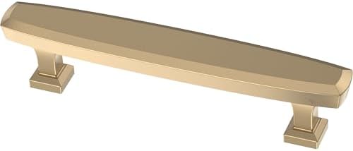 Franklin Brass 10 Pack Champagne Bronze Gold Cabinet Handles 3-3/4 inch (96mm) Kitchen Cabinet Handles and Drawer Pulls for Cupboards and Dressers |Beveled