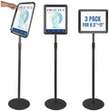 HUAZI 3PACK Sign Stand Holder 8.5×11-Inch Adjustable Black