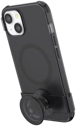 PopSockets iPhone 14 Phone Case with MagSafe, Wireless Charging Compatible, Black - iPhone 14 MS Black Translucent