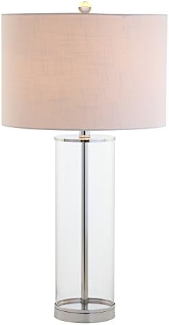 JONATHAN Y Collins Glass Table Lamp 29", Clear/Chrome