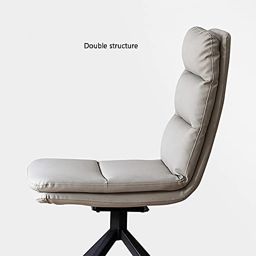 Comfy Chair Modern Swivel Chair Ergonomic Office Chairs Computer Desk Chair Task Chair for Home Office Study Room Bedroom Swivel Chairs (Colour: Brown) (White)