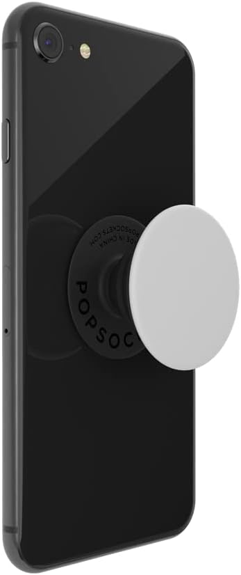 PopSockets PopTop Phone Grip, Top Only (Base Sold Separately), White - White on Black