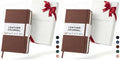 BEECHMORE BOOKS Premium Lined Leather Journal for Men & Women, 5" x 8" (A5) Thick 120gsm Ivory Cream Paper Notebook, Hardcover Vegan Leather Personal Diary, With Gift Box (Chestnut Brown) (Pack of 2)