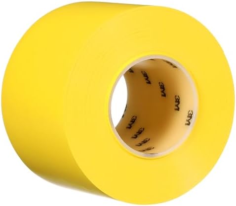 3M Durable Floor Marking Tape 971, Yellow, 4 in x 36 yd, 17 mil, 1 Roll