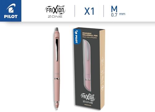 PILOT - Frixion Ball Zone Pink in Gift box - Premium erasable retractable pen with thermosensitive ink - Refillable and ergonomic roller pen - Black ink - Medium tip