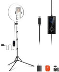 NEEWER 12" 24W Power LED Ring Light with Tripod Stand, Bi Color 2900-7000K, USB C PD Input, CRI97+ 1810lux/0.5m Compatible with iPhone Makeup Studio Streaming Selfie Video Recording, RH12B