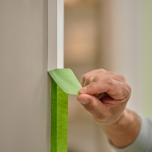 FrogTape Multi-Surface Painter's Tape with PAINTBLOCK, 2 in Wide (1.41 in x 45 yd), Quick Stick Medium Adhesion, Premium Green Painters Tape Removes Clean, 1 Roll (1396747)