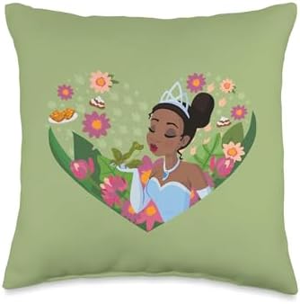 Disney Princess Tiana Kiss Heart Throw Pillow