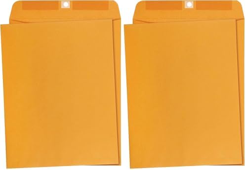 Amazon Basics Clasp Kraft Envelopes for Documents, Gummed Mailing, 10" x 13", 200-Pack