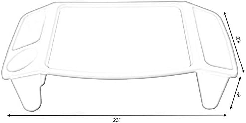 Basicwise Kids Lap Desk Tray, Portable Activity Table, Pink, Red