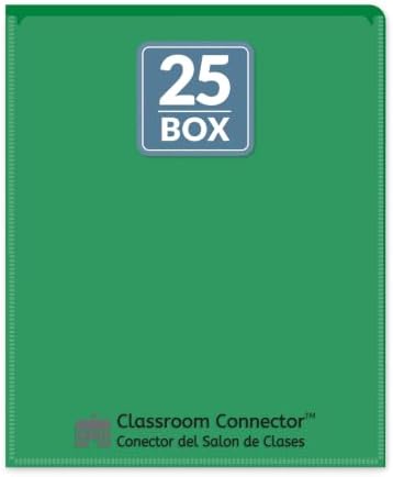 C-Line Classroom Connector School-to-Home Folders, Green, 25 per Box (32003)