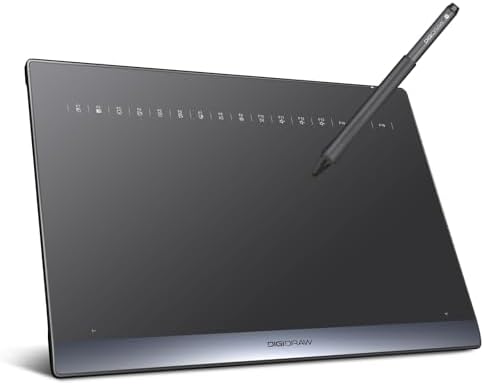 DIGIDRAW TW610 Bluetooth Graphics Drawing Tablet, 10x6.25'', 16384 Levels