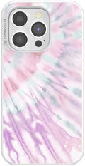PopSockets iPhone 14 Pro Phone Case with MagSafe- Coastal Dye Purple | Magnetic, Wireless Charging, Camera & Drop Protection, Purple, Aura, Rainbow, Colorful