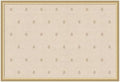 Kate and Laurel Framed Fabric Pinboard 38 x 26, Beige Botanical Block Print Printed Linen Classic Bulletin Board for Use as a Vision Board or Wall Organization, Florence Gold Frame