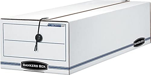 Bankers Box 12-Pack String & Button Check Box, 9-1/2" x 23-1/4" x 6"
