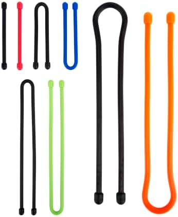 Nite Ize GTBA-A2-R8 Original Gear Tie, Reusable Rubber Twist Tie, Made in the USA, Assortment, 8 Pack