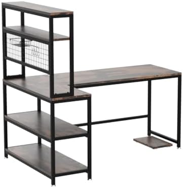 Tribesigns 55" Computer Desk Large Office Desk Study Table (Brown)