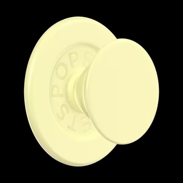 PopSockets Phone Grip for MagSafe, Magnetic Holder- Butter Yellow | Removable, For Kindle / Android / iPhone, With Magnet, Yellow, Butter, Winter, Snowflake