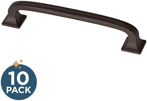 Franklin Brass (10-Pack) – Deep Bronze Cabinet Handles, 4 Inch Hole Center, Pulls for Drawers, Kitchen Cabinet Door, Dressers | Lombard
