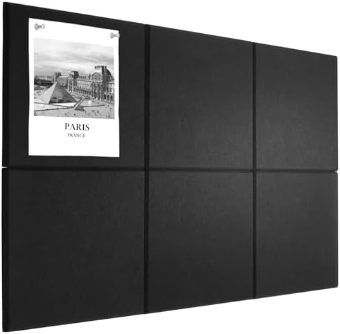 36" x 24" Felt Bulletin Board & Cork Board Alternative, Black
