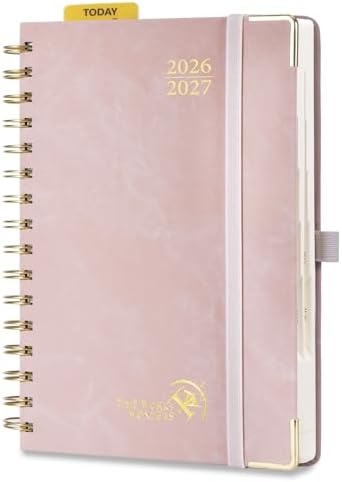 POPRUN Daily Planner 2026-2027 One Page Per Day, Calendar Book 6" x 8.5"