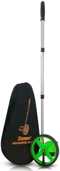 Zozen 6-Inch Measuring Wheel in Feet and Inches, Telescopic Handle, Green