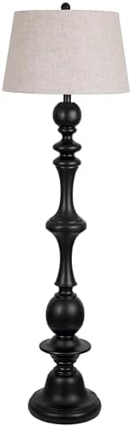 JONATHAN Y Taylor Candlestick Floor Lamp 67", Black