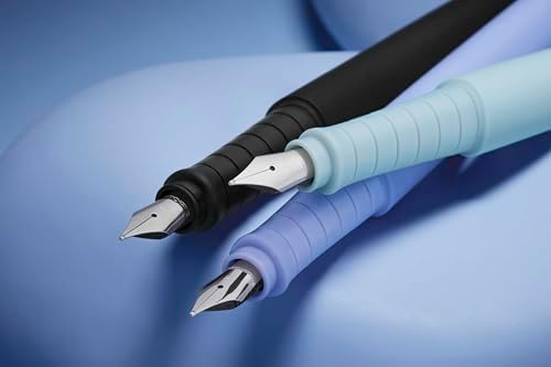 Faber-Castell Poly Pen Fountain and Ballpoint Pen Gift Set – Caribic Blue: Fountain Pen Set with Broad Nib & Smooth Ballpoint Pen, Great for Journaling, Graduation Gifts & Father's Day