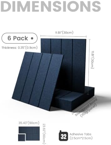 Fluxynara Felt Bulletin Board & Cork Board Alternative, Carbon Blue