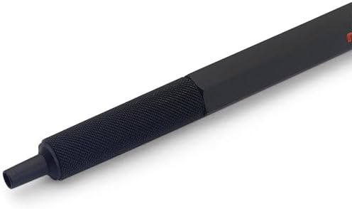 rOtring 600 Ballpoint Pen, Medium Point, Black Ink, Black Barrel, Refillable - Smooth Writing, Non-Slip Grip