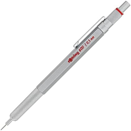 rOtring 600 Mechanical Pencil, 0.5 mm, Silver Barrel (1904445)