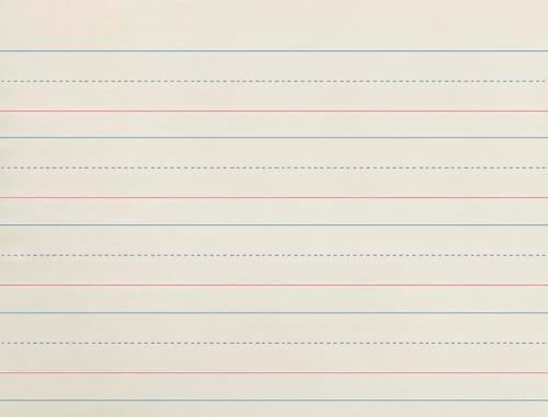 School Smart Zaner-Bloser Writing Paper, Handwriting Practice Lined Paper, Grade K Learning, 1-1/8 Inch Rule, 10-1/2 x 8 Inches, 500 Sheets