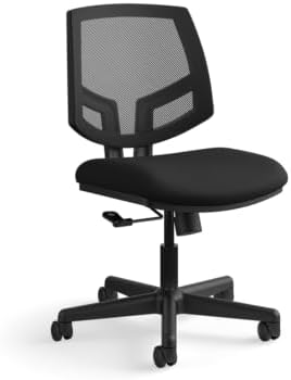 HON Volt Ergonomic Office Chair, Armless, Office Desk Computer Chair, Black