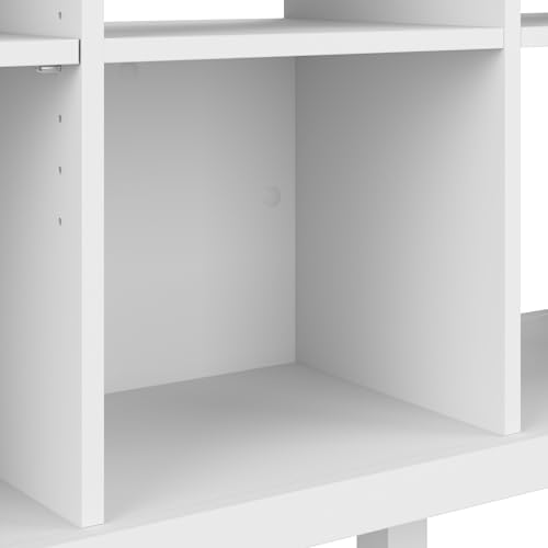 Bush Home Broadview 6 Cube Organizer in Pure White, Home Office Storage Solution, Compact Shelving Unit for Workspace, Multi-Purpose Organizer for Books