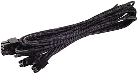 SilverStone Black Sleeved PSU Cable for One EPS/ATX 12V 8-Pin Adapter 550mm long PP06B-EPS55