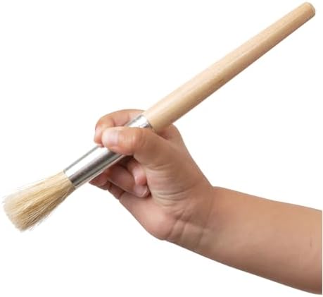 Colorations Classic Wooden Chubby Brushes Set of 24, Ages 2+ | Kids, All-Purpose Paint Brushes, Use for Arts & Crafts Projects & All Types of Mediums