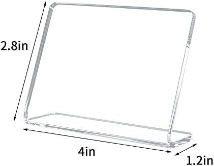 AITEE 10 Pack Acrylic Mini Chalkboard Signs Clear Tabletop Signs L-Shaped