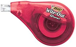BIC Wite-Out Brand EZ Correct Correction Tape, Applies Dry, Translucent Dispenser Shows How Much Tape is Remaining (Pack of 9, 162 Count Total)