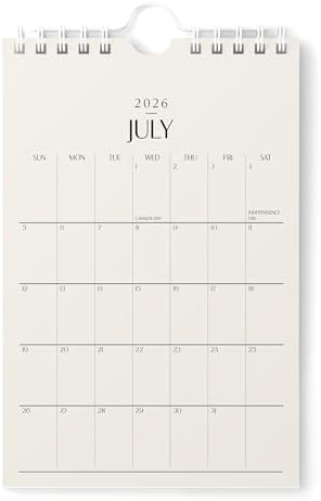 Karto Small Wall Calendar 2026-2027 6x9 in - Beige 2.0