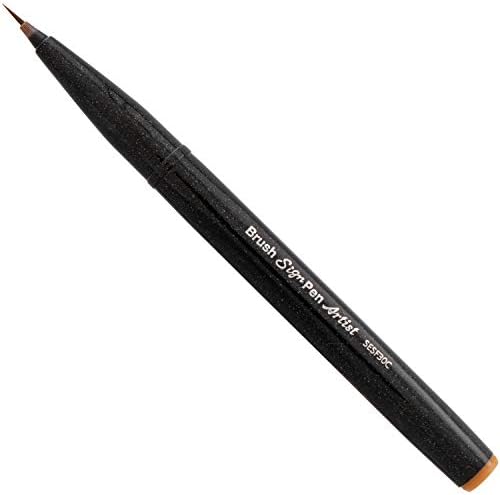 Pentel Arts Sign Pen Micro Brush, Gold & Silver Ink, 2-pk (SESF30BPXZ)