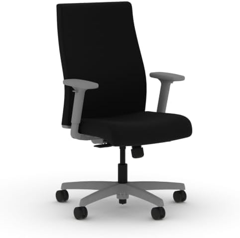 HON Ignition 2.0 Ergonomic Office Chair, Lumbar Support, Desk Chair, Black