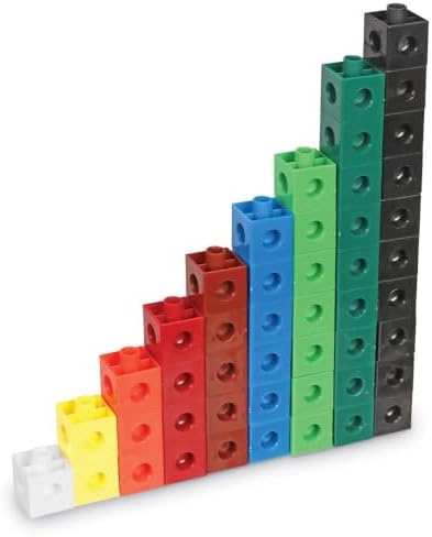 Learning Resources Snap Cubes Set of 1,000 - Math Manipulatives for Elementary School, Kindergarten Learning & Education Toys, Math Cubes, Counting Blocks for Classroom Centers and Homeschool