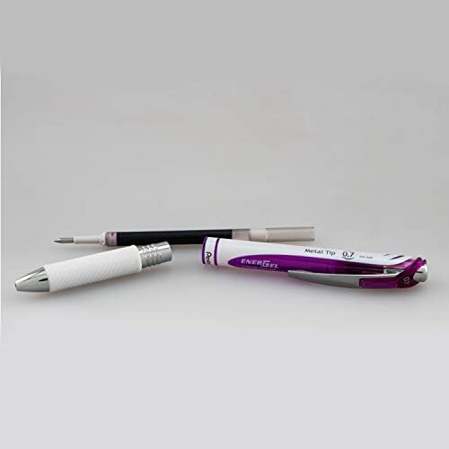 Pentel EnerGel Pearl Deluxe RTX Retractable Liquid Gel Pen, (0.7mm), Accent, Violet Ink, Box of 12 (BL77PW-V)