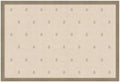 Kate and Laurel Framed Fabric Pinboard 38 x 26, Beige Botanical Block Print Printed Linen Classic Bulletin Board for Use as a Vision Board or Wall Organization, Florence Light Brown Frame