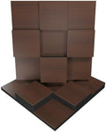 2 PACK — Acoustic Soundproofing Diffusion Panel | Acoustic Treatment for Recording Studio Home Office Podcast Living Room | Absorption - Reflection | Color Plates: (Nut, EDISON)