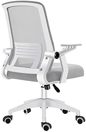 Comfy Chair Office Chair Ergonomic Desk Chair with Adjustable Height and Lumbar Support for Home Office Bedroom Meeting Room Swivel Chairs (Colour: Blue) (White)