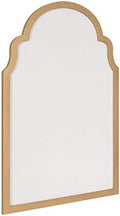 Kate and Laurel Holbrook Glam Framed Arch Fabric Pinboard, 24 x 36, Gold, Decorative Modern Bulletin Board for Wall
