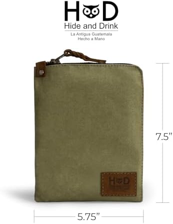 Hide & Drink, Scribbler Case for Notebook Handmade from Waxed Canvas (Waxed Canvas)