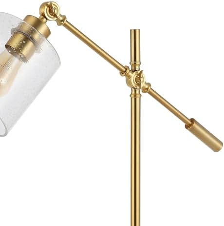 JONATHAN Y Kathryn 23" Metal Seeded Glass Modern Task Lamp, Brass Gold