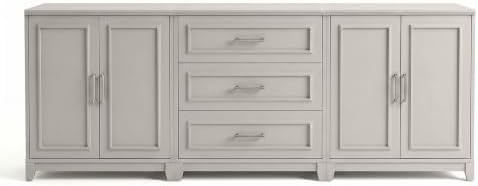 Martha Stewart Lily Pond 3-Piece Modular Cabinet Set, Sharkey Gray
